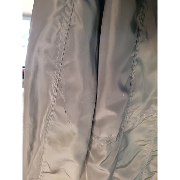 DB Women Jacket Olive Green Hood Zip/Snap Drawcord Lined Pockets Sz XL - Picture 9 of 9